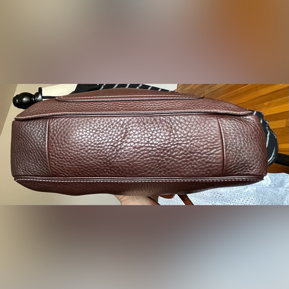 Coach Brown Leather Shoulder Bag with Tan Handles - Picture 7 of 16